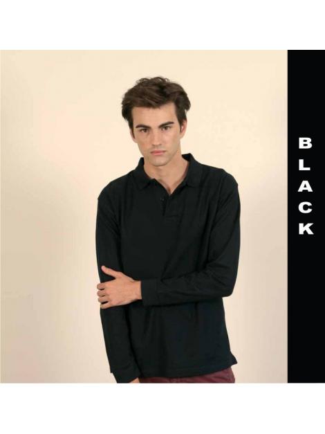 Polo męskie z długim rękawem JHK PORA 200 LS